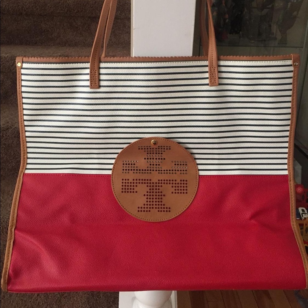 Tory Burch viva stripe East-west tote bag